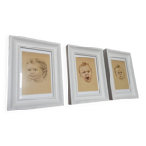 Trio of juvenile illustrations