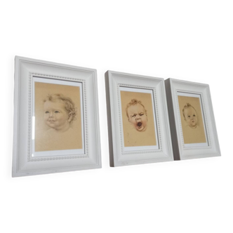 Trio of juvenile illustrations