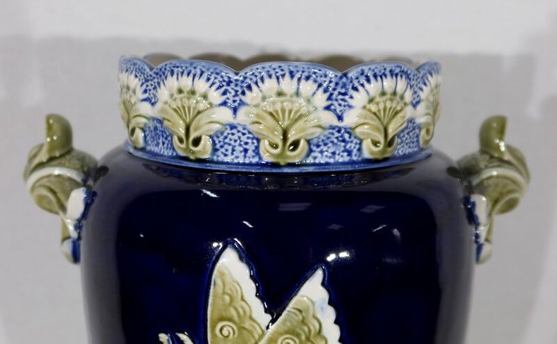 Earthenware vase, faience factory of fives lille - early twentieth century