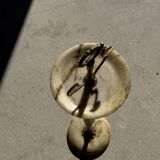 Marble and brass standing ashtray H74 D17