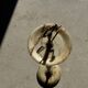 Marble and brass standing ashtray H74 D17