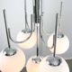 Vintage Italian Chrome and Opaline Chandelier, 1970s