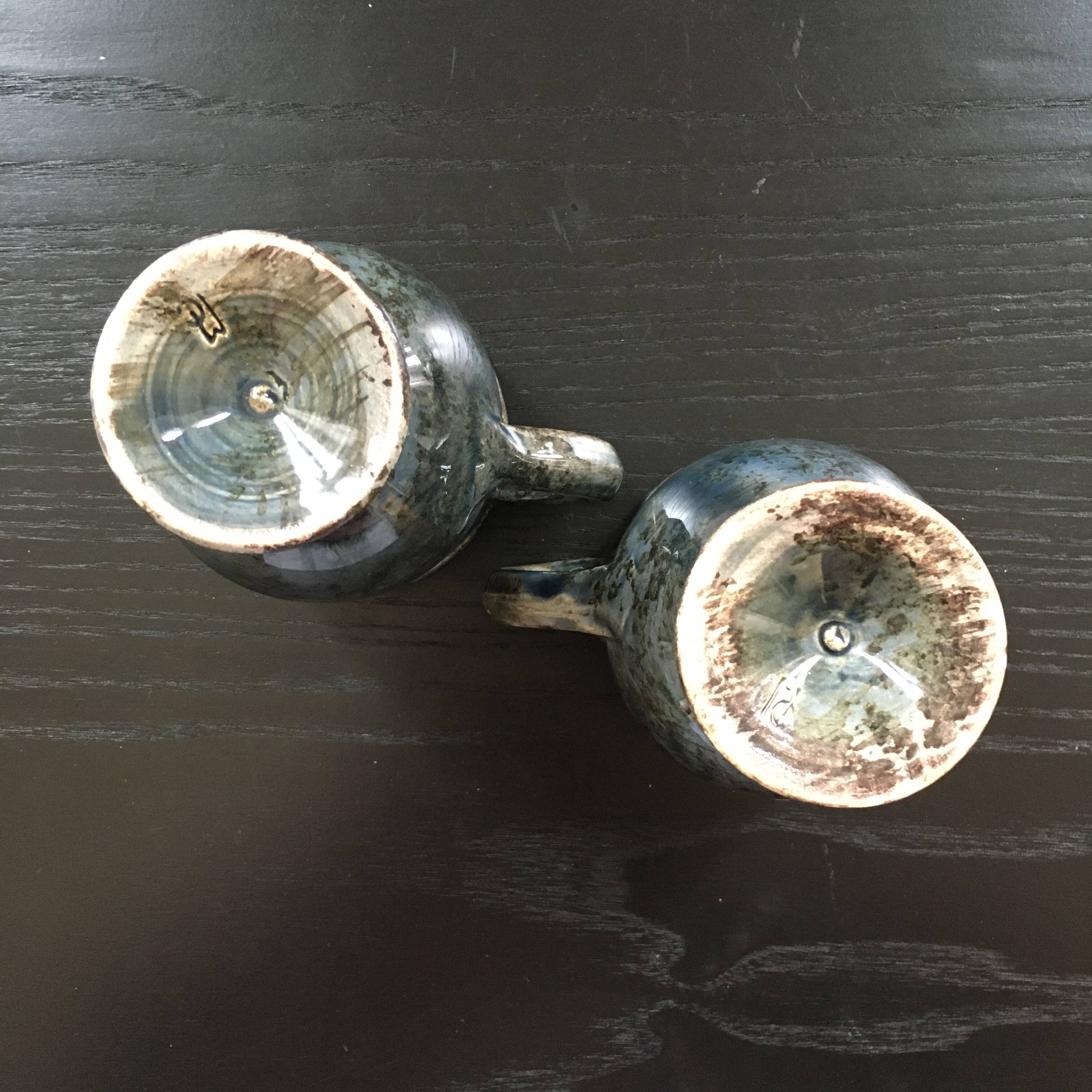 Pair of midnight blue cups