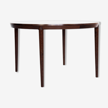 Midcentury Danish round dining table in rosewood with 2 extensions 1960s