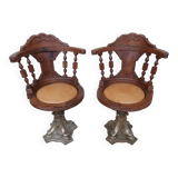 Pair of Captain's Armchairs