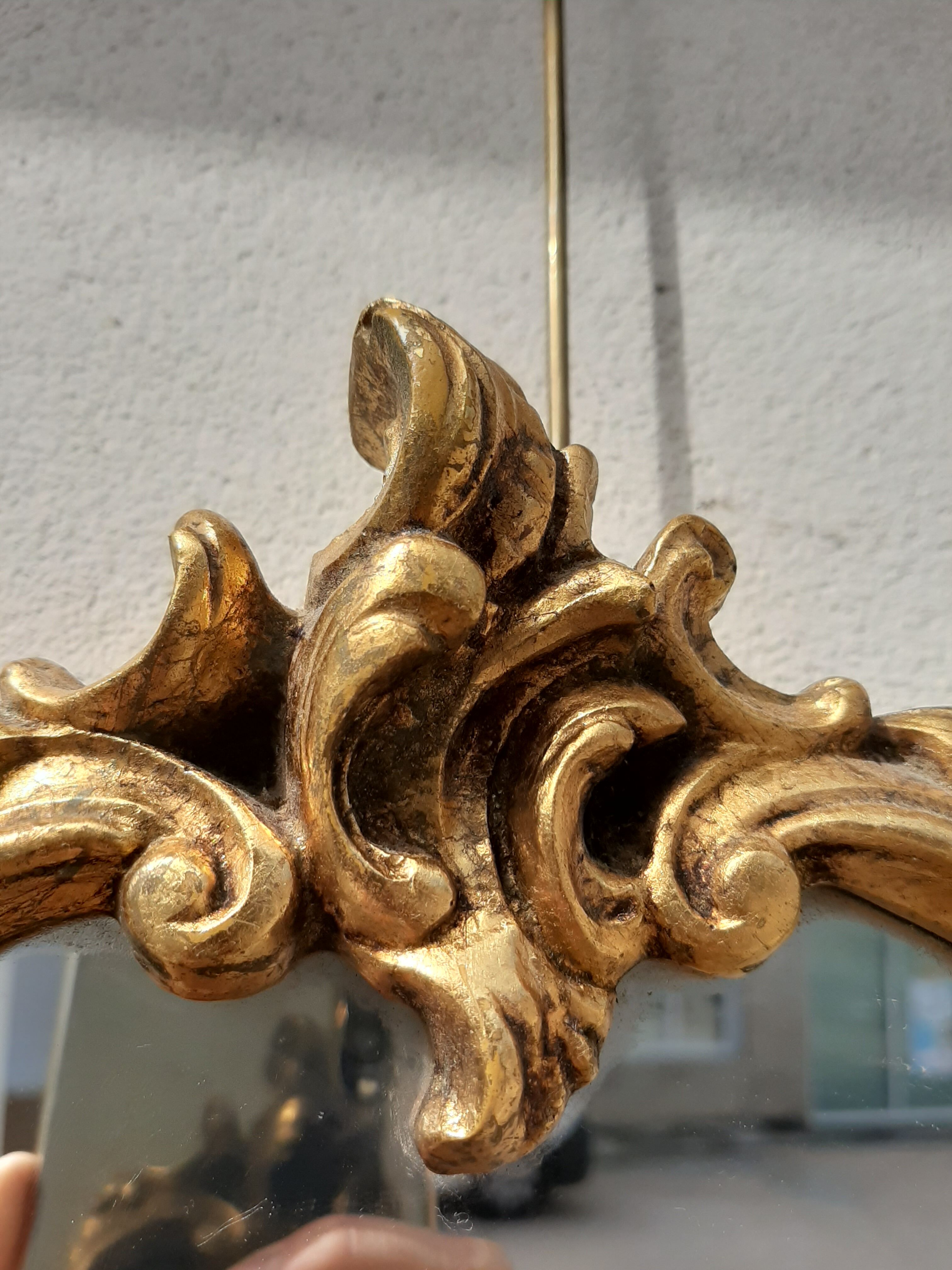 Pair of mirror Baroque style Louis XV gilded