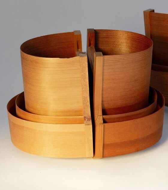 Four wall sconces in pine veneer model 4408 by Translandia - Denmark 1970s.