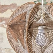 Vintage Scandinavian suspension string art wood and thread – 1970s design