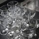 11 Arques crystal water glasses with an original square shape