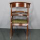 French Art Deco walnut dining chair set with armchairs, France 1930s
