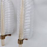 Pair of Murano glass wall sconces by Barovier and Toso.