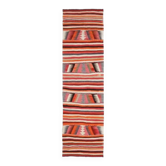 Tapis coureur vintage turc en laine et coton noué à la main des années 1970, 82x333.