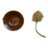 Large brown glazed salad bowl