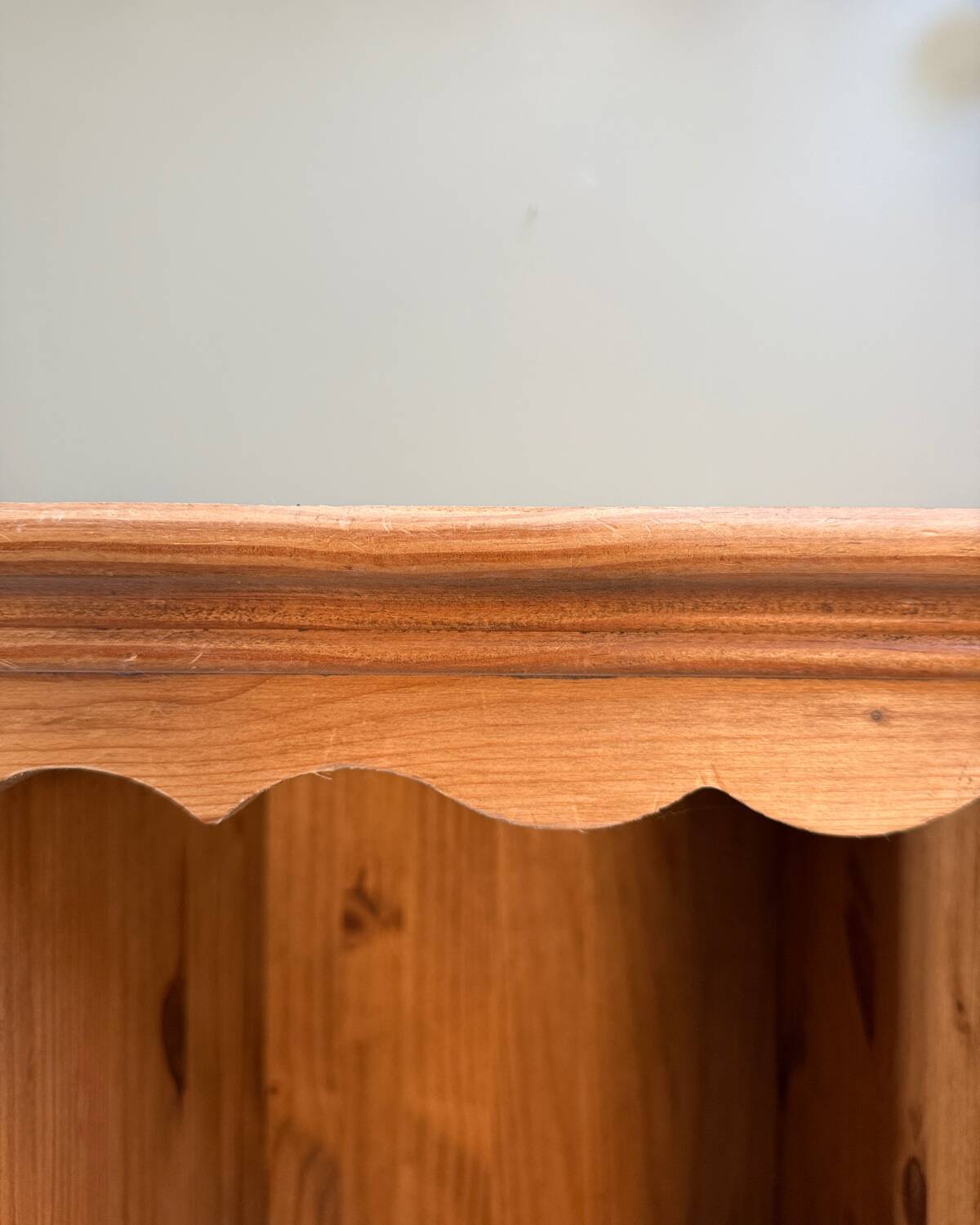 Small vintage bookcase in solid pine