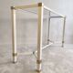 Iconic white console with designer spacer, signed Pierre Vandel Paris