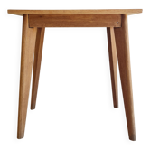 Table - old raw wood boarding school desk with compass legs