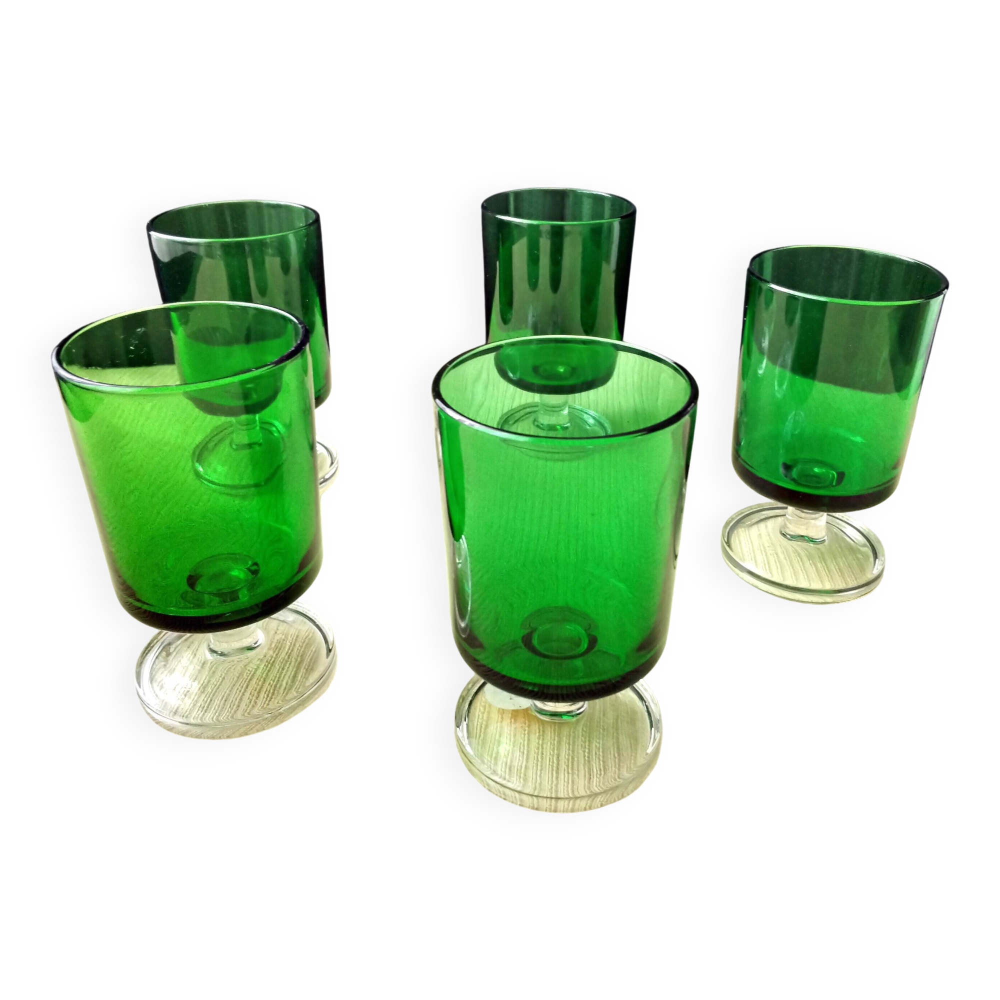 5 Vintage Luminarc Cavalier Model Wine Glasses