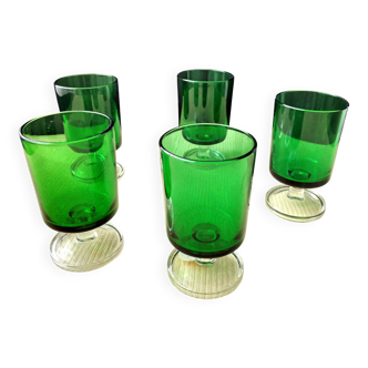 5 verres à vin vintage Luminarc modèle Cavalier