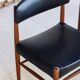 Set of 5 Scandinavian chairs in teak and faux leather, 1960.