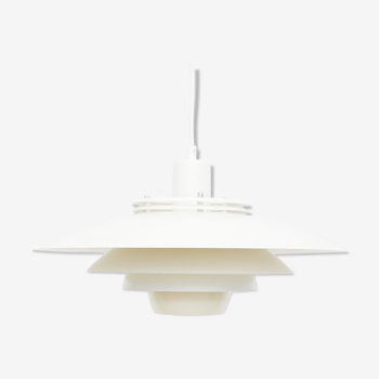 Danish white Jeka pendant lamp, 70’S