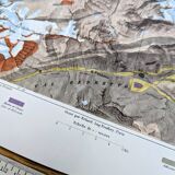 The Saint-Gothard, Switzerland, original map printed in 1878