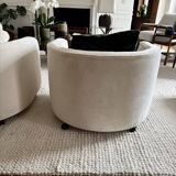 Mid-Century Modern Italian Armchairs on casters, 1970s (3 available)