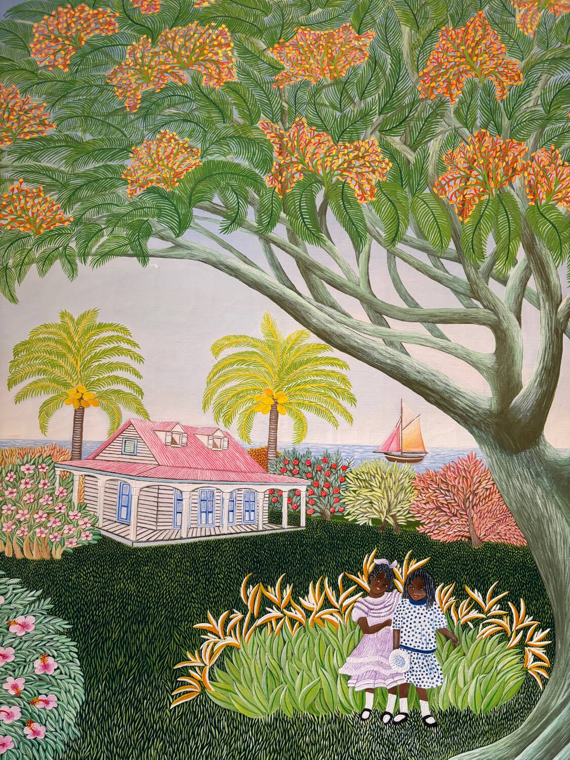 Children in the 20th century school garden