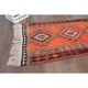 1970s Vintage Turkish Hand-Knotted Wool Cotton Orange Runner Rug 92x320