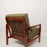Mid Century Armchair Green Pillows Upholstery Living room armchair renovated