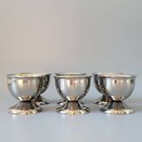 Set of 6 stainless steel egg cups