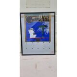 Screen-printed lithograph signed Charles Lepas 1980 Café Wien