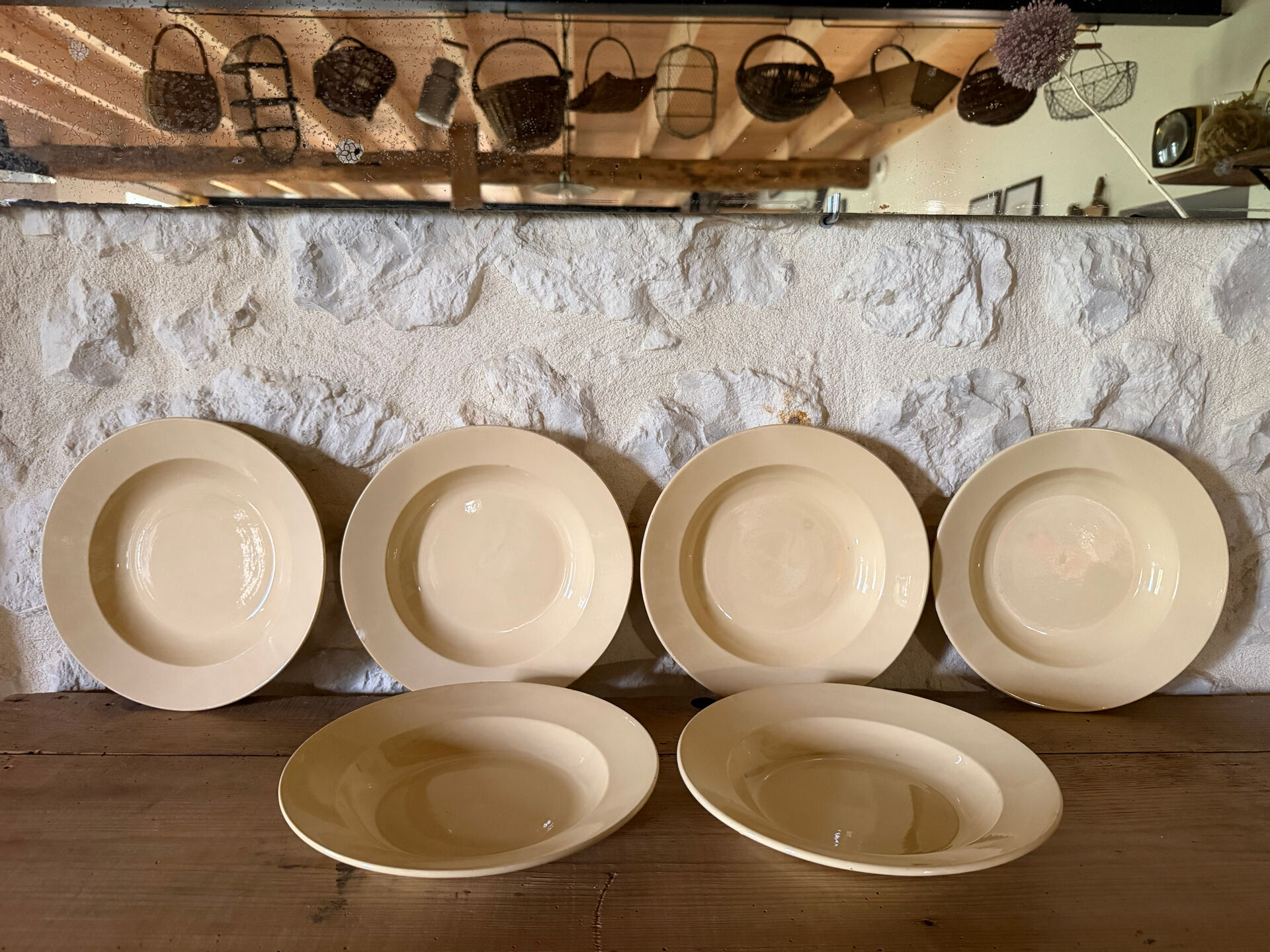 Deep plates Badonviller in half porcelain
