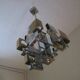 Sciolari Italian modern cubist chandelier, 1960s