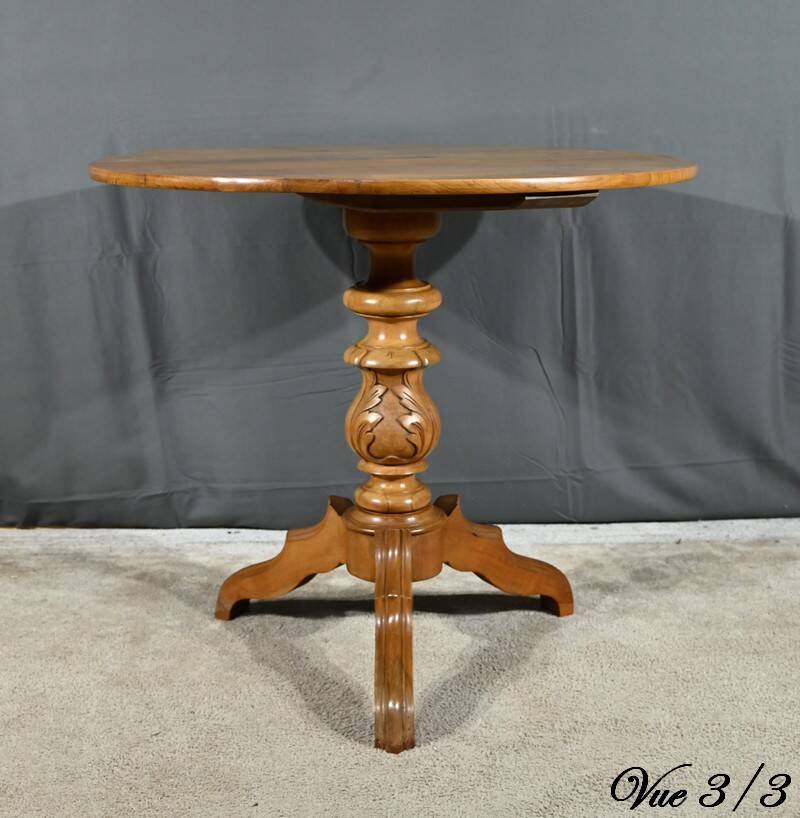 Cherry wood pedestal table, Louis Philippe period – 2nd part 19th century