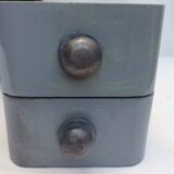 Duo vintage wooden drawers
