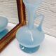 Sky blue opaline vase
