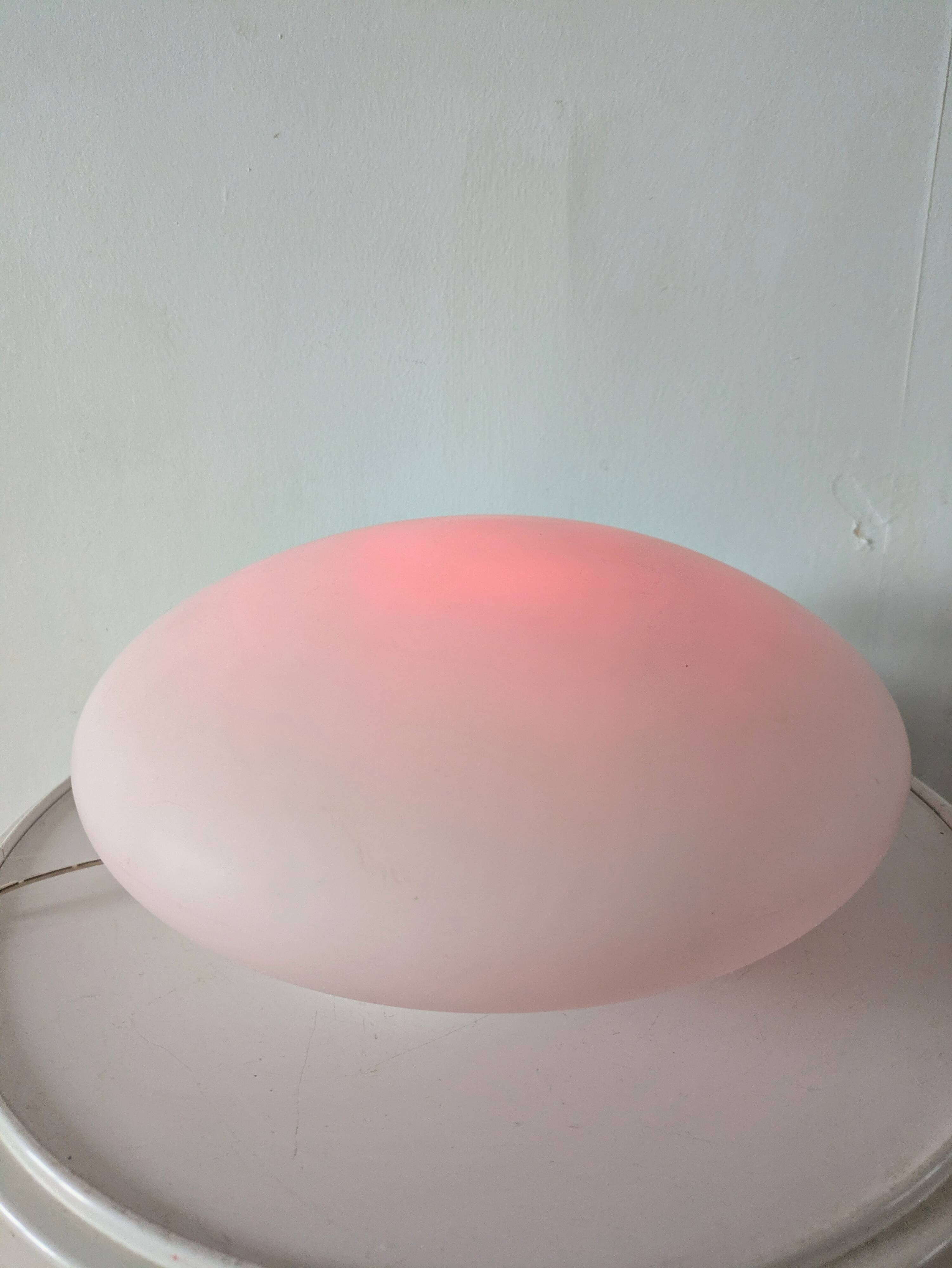 White opaline pebble lamp dlg Joseph André Motte