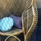 Vintage rattan armchair Emmanuelle