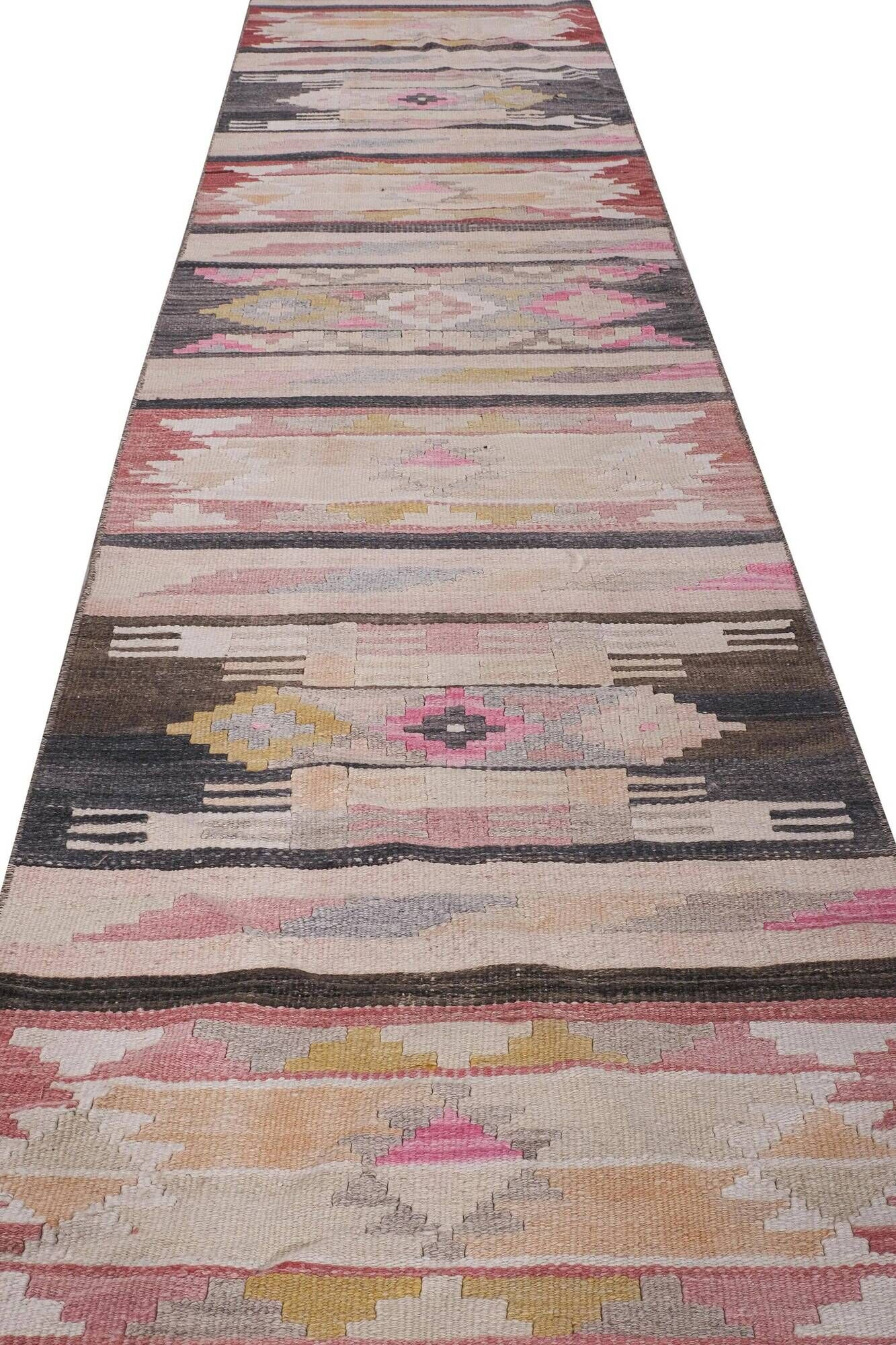 Vintage Turkish hallway rug 69x676 cm