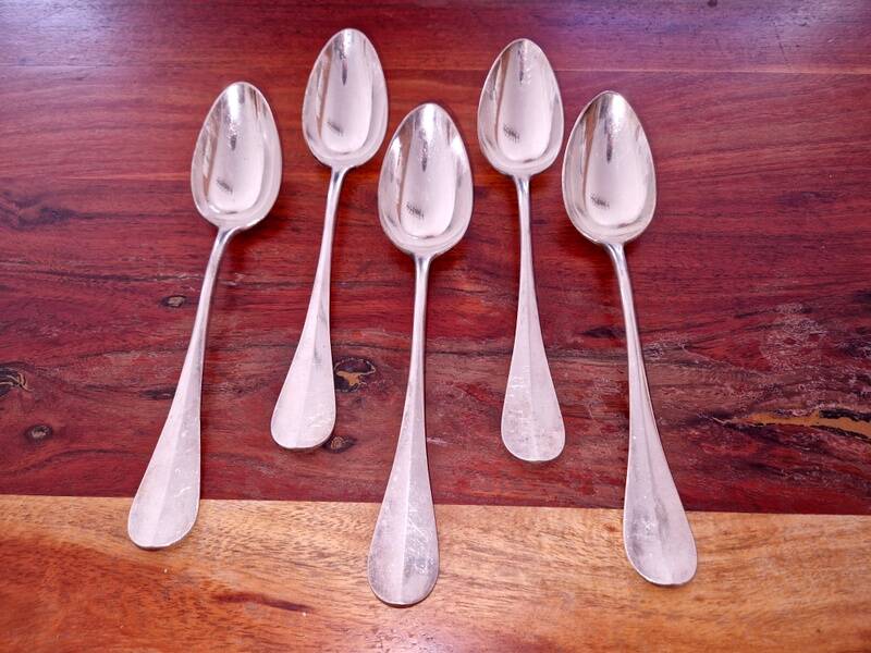 Christofle Series 5 table spoons Fidélio baguette model silver metal