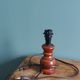 Lamp, turned wooden base