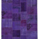 Handmade anatolian vintage 171 cm x 241 cm purple patchwork carpet