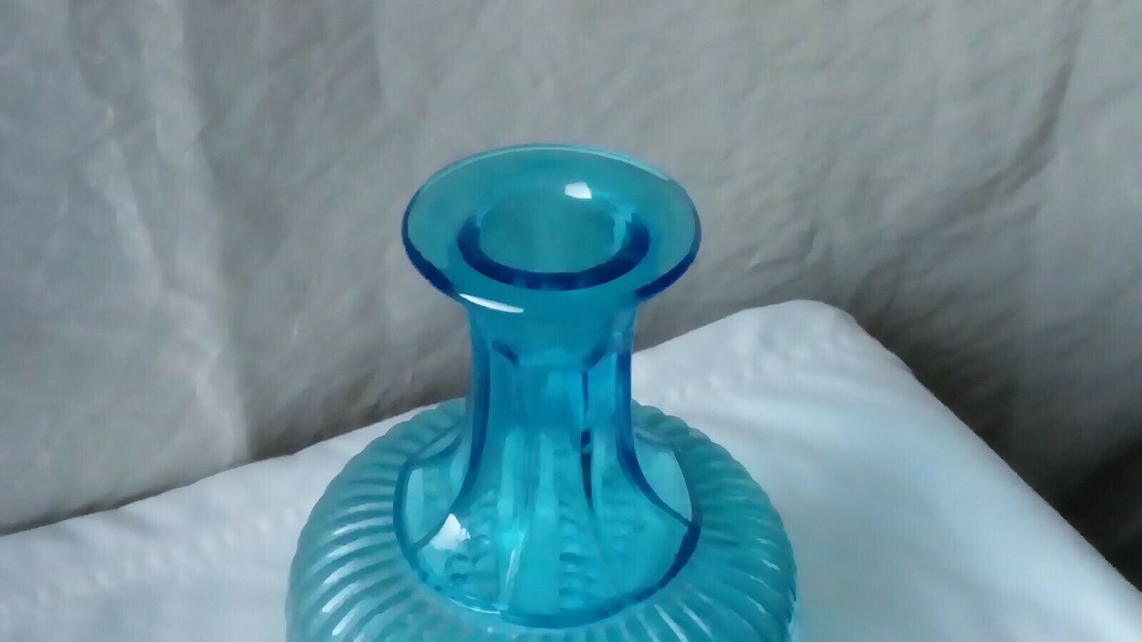 Blue glass decanter