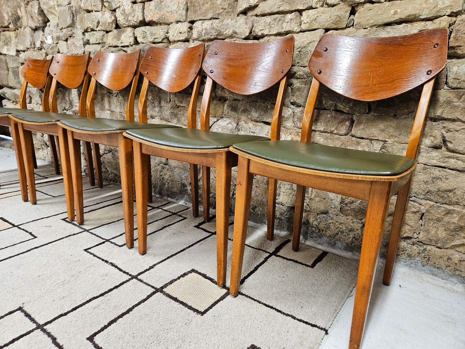 Set of 6 danish chairs 1960