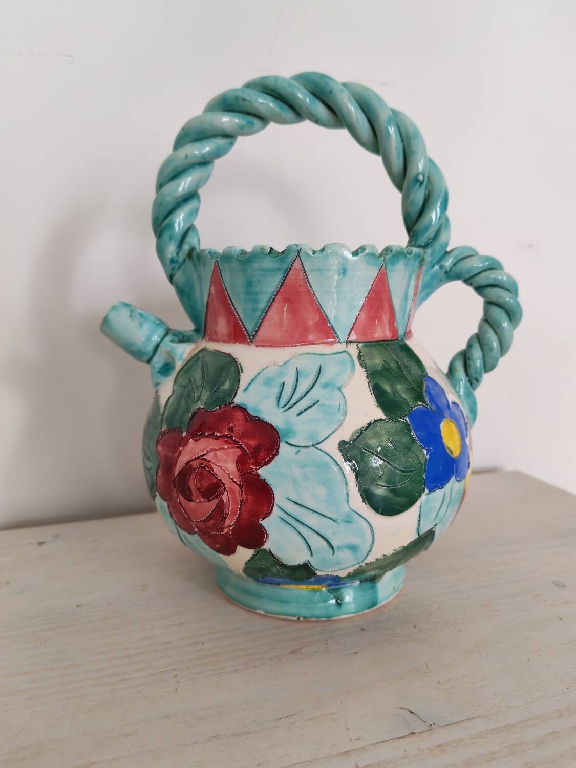 Ceramic carafe Longwy