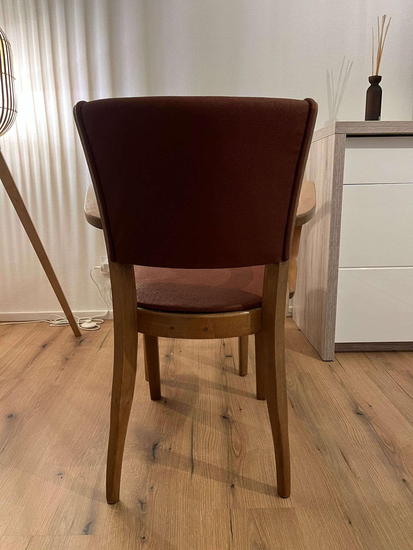 Pair of Fischel armchairs in bent wood