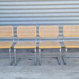 Set of 4 chairs cesca B32 by Marcel breuer