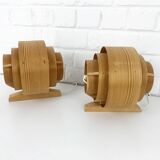 Pair of V-327 pine wall lights Hans-Agne Jakobsson for AB Markaryd, 1960