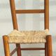 Chaise enfant vintage en bois et paille