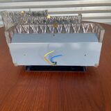 3 molded glass sconces 1950